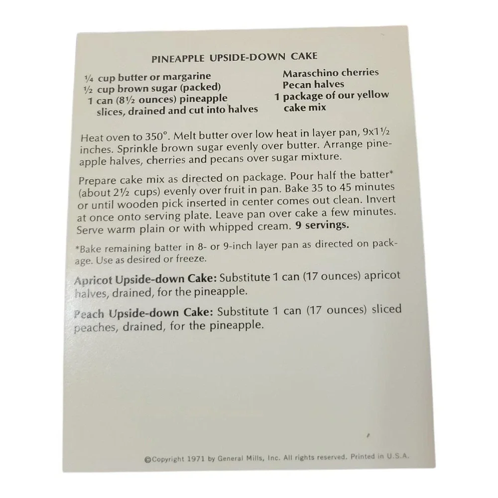 Betty Crocker vintage 1971